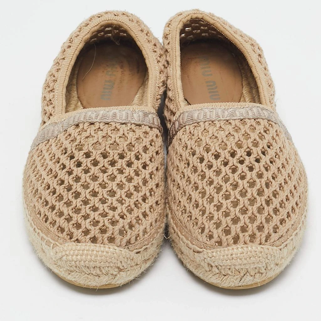 Miu Miu Miu Miu Beige Fishnet Espadrille Flats Size 39 3