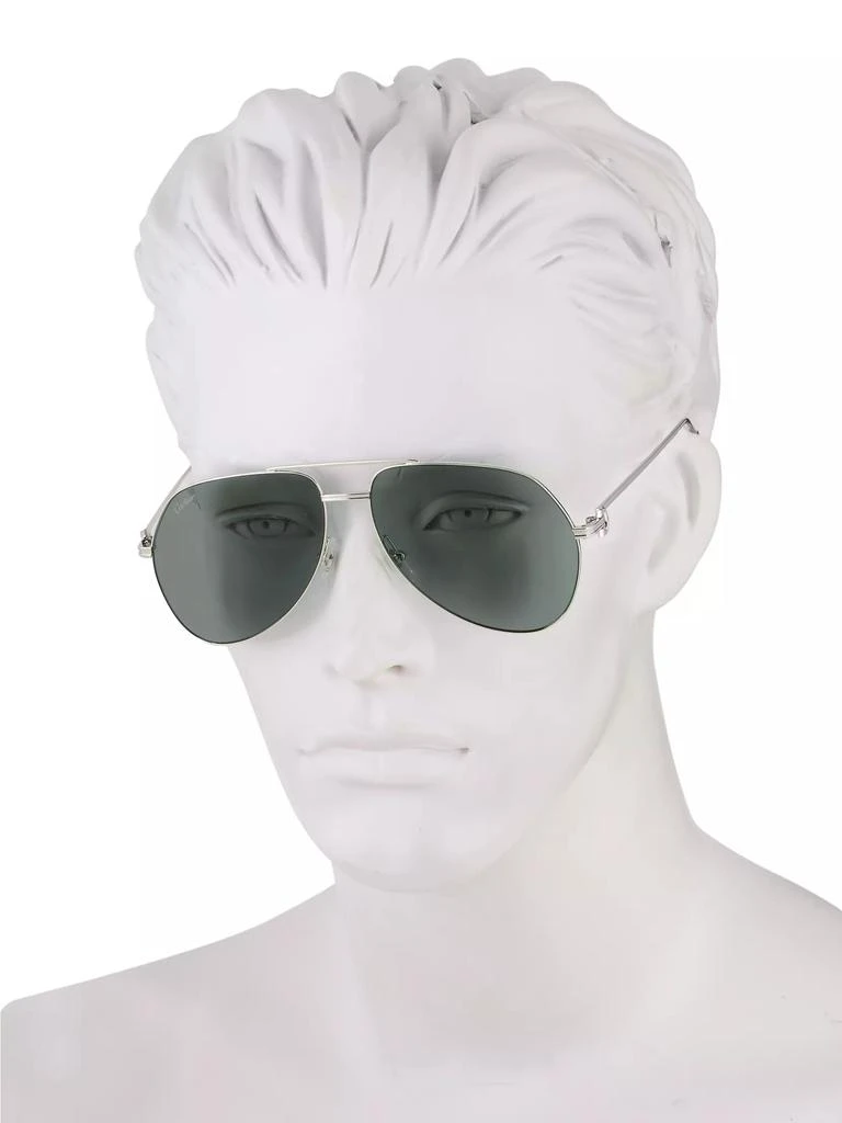 Cartier 60MM Metal Aviator Sunglasses 4