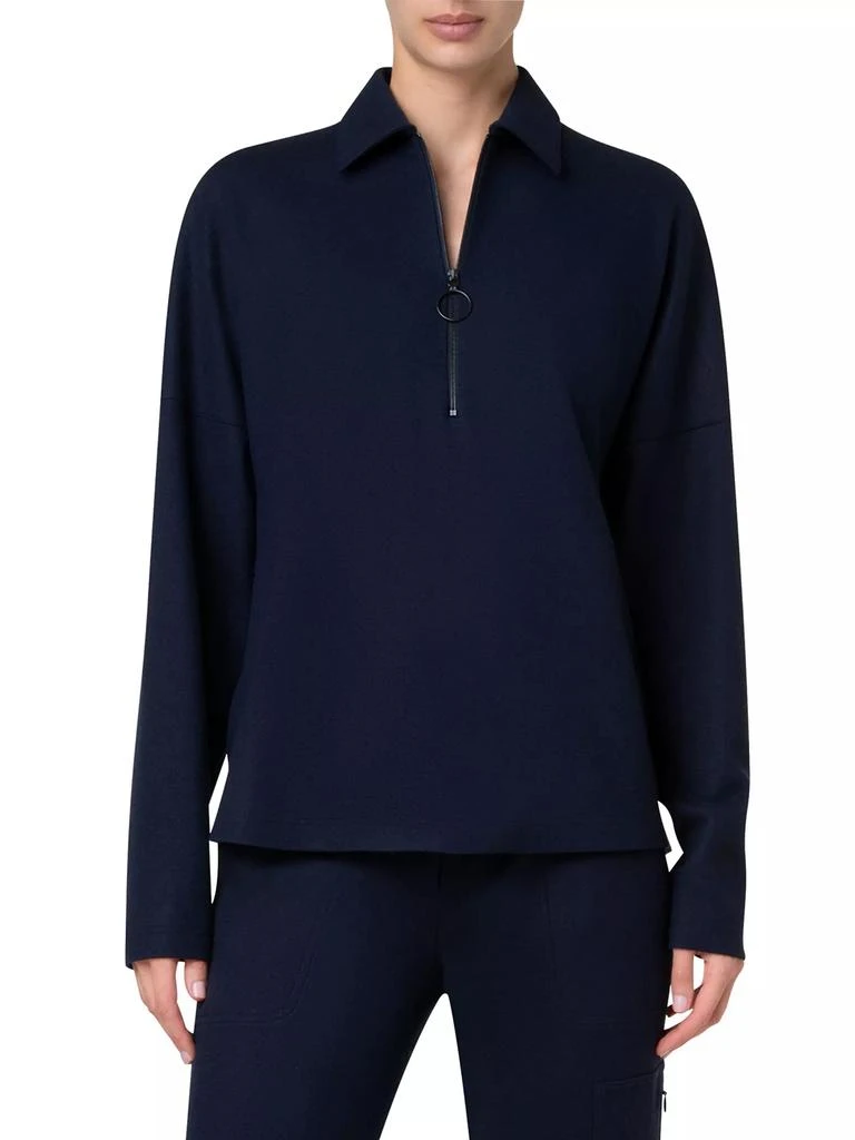 Akris Wool Jersey O-Ring Zip T-Shirt 4