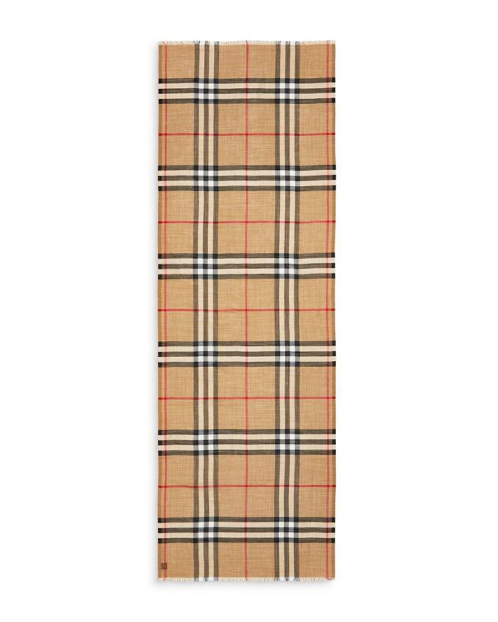 Burberry Lightweight Giant Check Wool & Silk Scarf 5