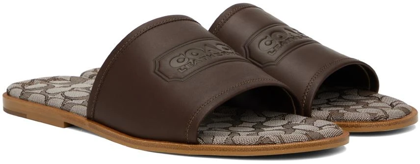 Coach 1941 Brown Signature Jacquard Sandals 4