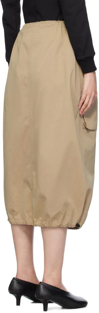 MM6 Maison Margiela Beige Drawstring Midi Skirt 3