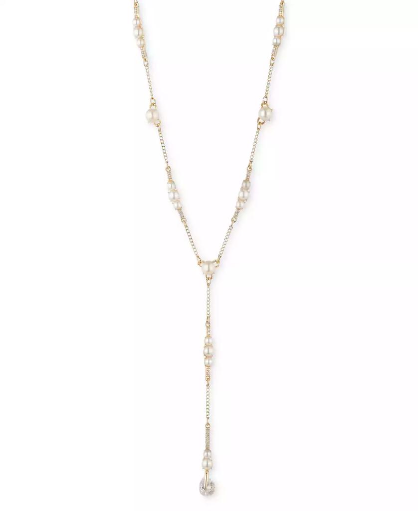 Givenchy Faux-Pearl and Cubic Zirconia Y Necklace