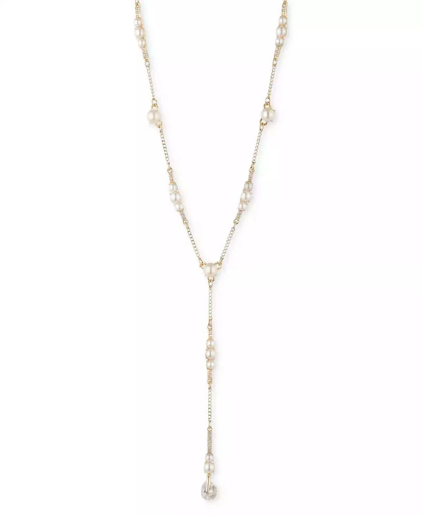 Givenchy Faux-Pearl and Cubic Zirconia Y Necklace 1