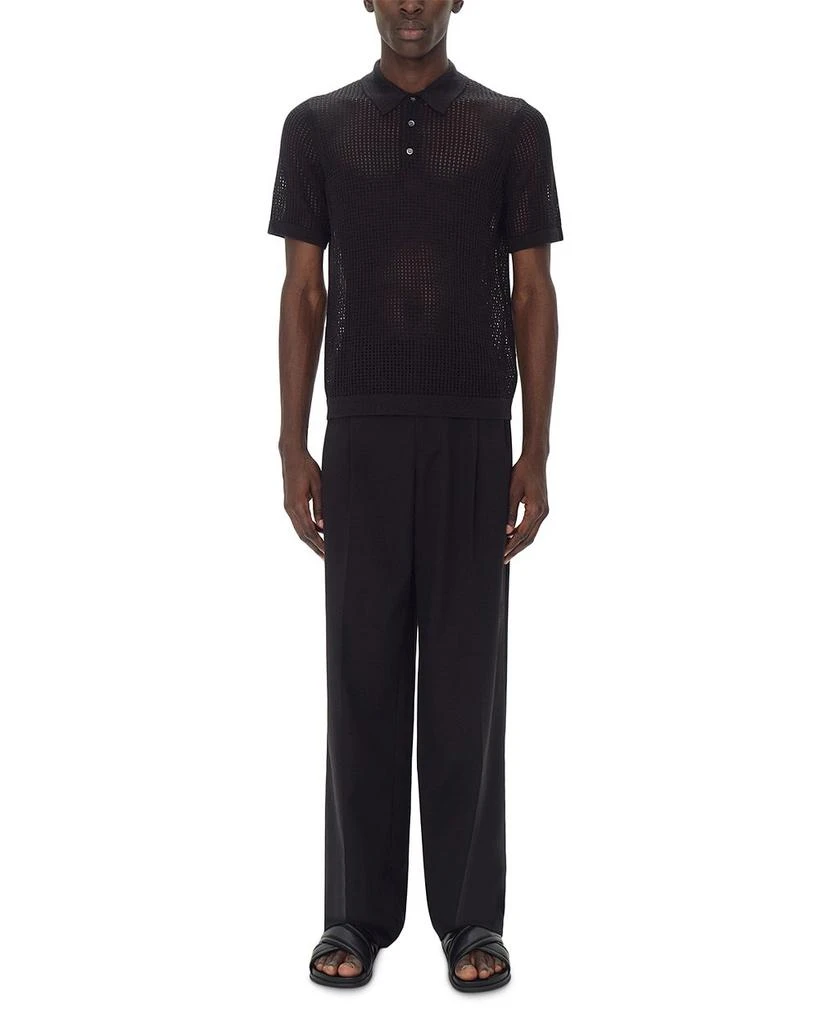 SIMKHAI Jeremiah Perforated Polo Sweater 2