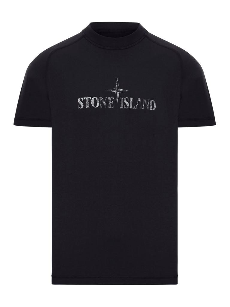 Tシャツ・カットソー Stone T-Shirt With Logo Stone Island Stone Island Logo Printed Crewneck T-Shirt