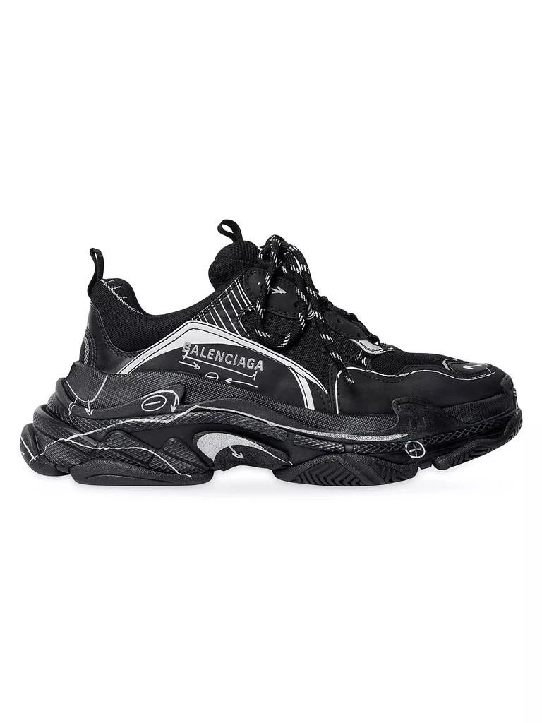 Balenciaga Triple S Sketch Sneakers - Casual Shoes - Free Shipping 