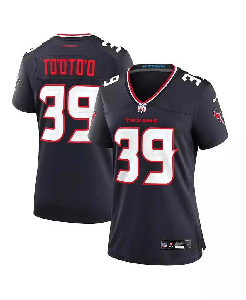 NIKE Women's Henry To'oTo'o Navy Houston Texans Team Game Jersey 1