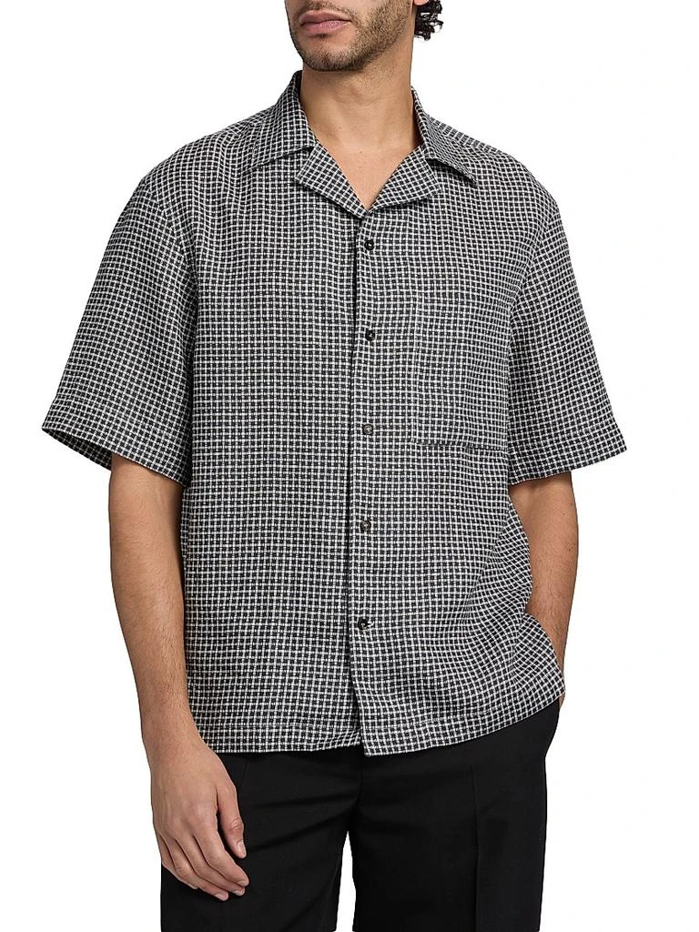 Loro Piana Federico Plaid Linen Camp Shirt - Shirts - Free Shipping - BeyondStyle Loro Piana Federico Plaid Linen Camp Shirt - Shirts - Free Shipping - BeyondStyle