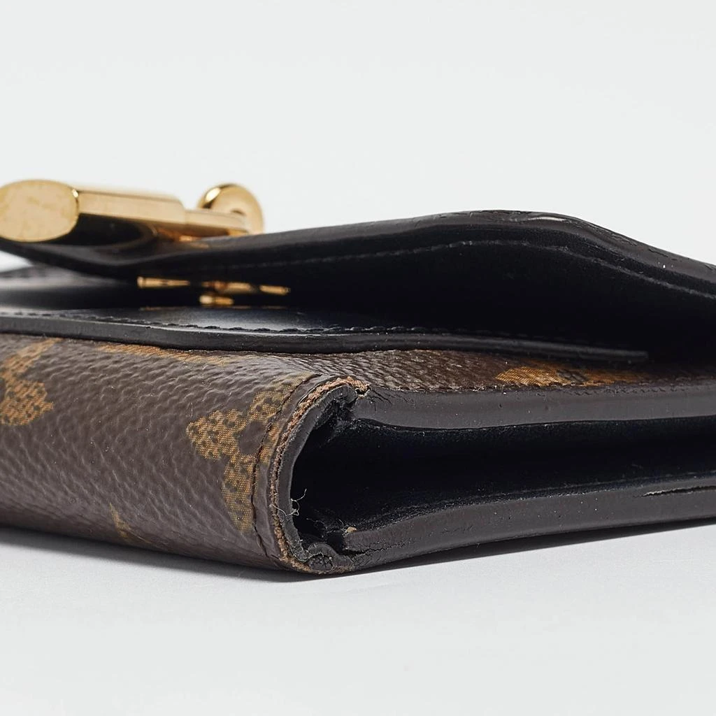 Louis Vuitton Louis Vuitton Black Monogram Canvas and Leather Flower Lock Wallet 16