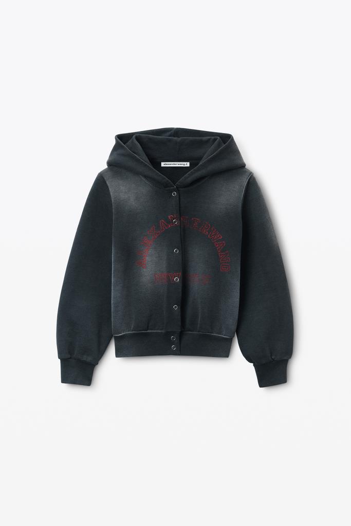 Alexander Wang Shrunken Cotton Terry Cardigan