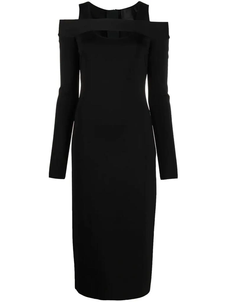 Givenchy cold-shoulder ponte dress - women - Polyamide/Viscose/pandex/Elastane -  - Black 1