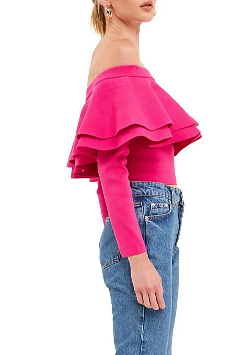 Endless Rose Off-The-Shoulder Knit Top 4