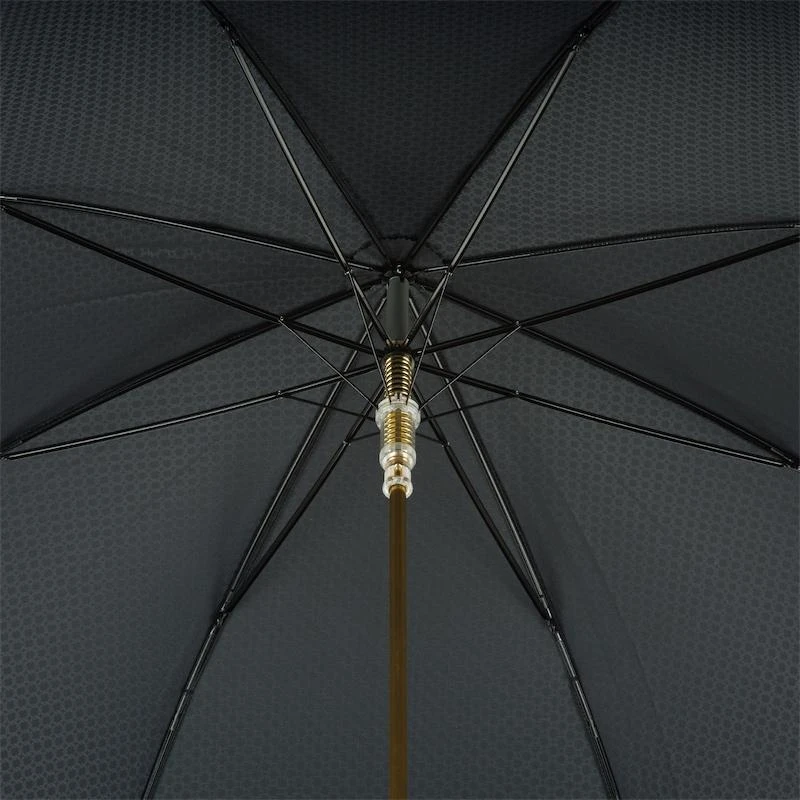 PASOTTI Pasotti - Black Umbrella with Gold Lion Handle 4