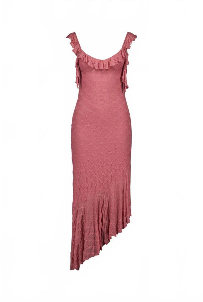 knee length dresses for ladies ALBA EMBROIDERED MESH DRESS – SAEMDI main image 1