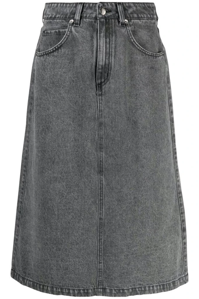 Société Anonyme Société Anonyme High Waist Midi Denim Skirt 1