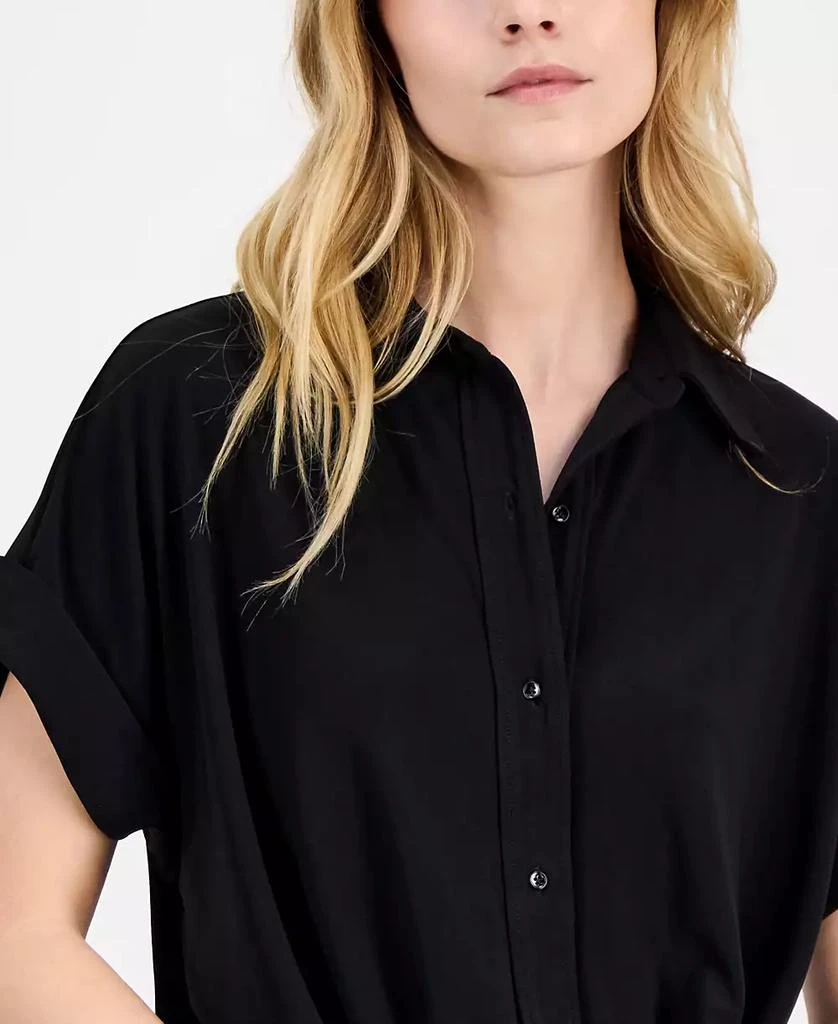 Anne Klein Petite Extended Shoulder Twist-Front Blouse 3