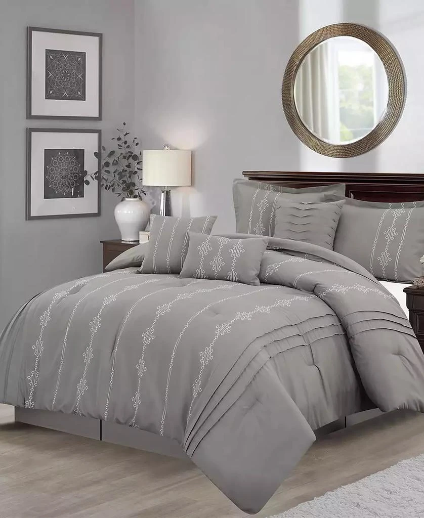 Stratford Park CLOSEOUT! Crocusveta Satin Embroidery 7-Pc. Comforter Set 2