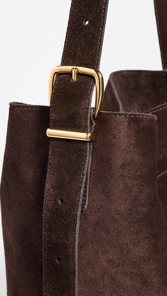 Madewell The Essential Bucket Tote in Suede 4