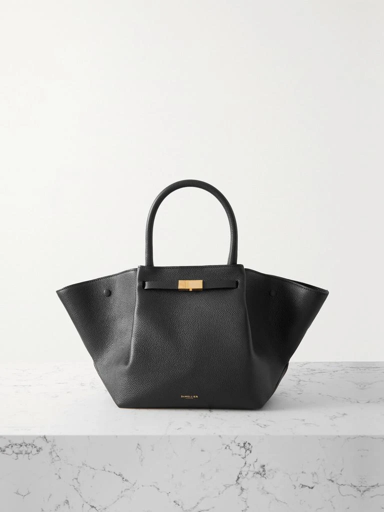 Demellier New York 纹理皮革中号手提包 1