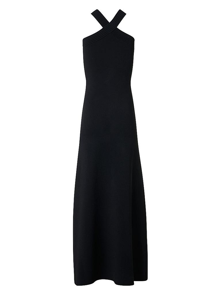 Akris Sleeveless Knit Halter Midi-Dress