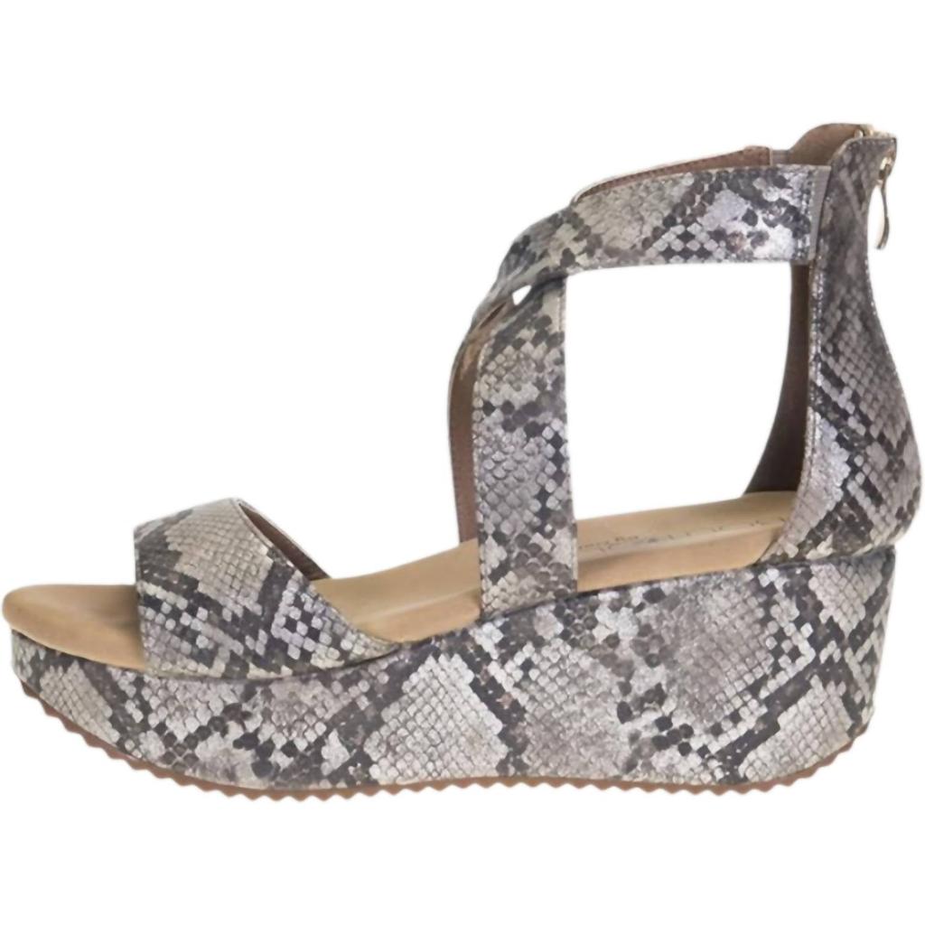 Corkys Footwear Women's Fay Wedge In Snake