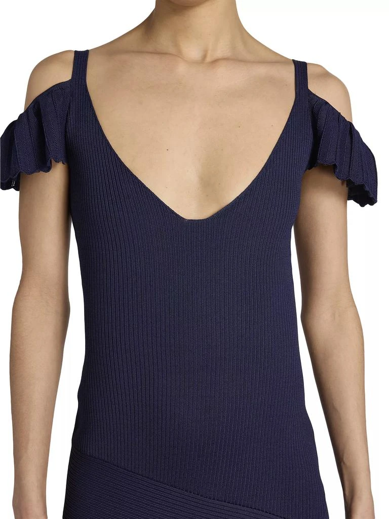 JW Anderson Cold-Shoulder Fishtail Midi-Dress 6
