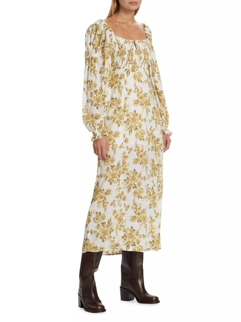 Free People Jaymes Smocked Floral Midi-Dress 3