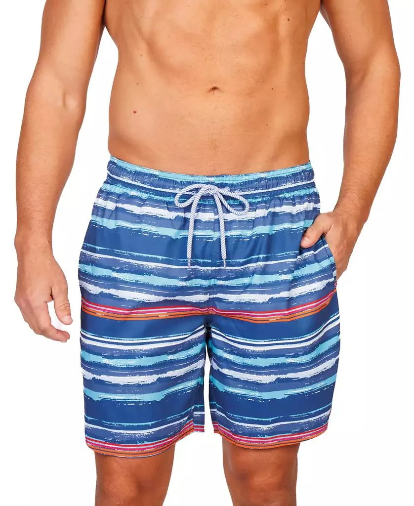 TailorByrd Men's Abstract Stripes Swim Shorts 1