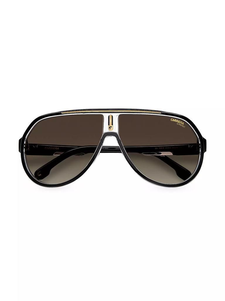 Carrera 64MM Plastic Aviator Sunglasses