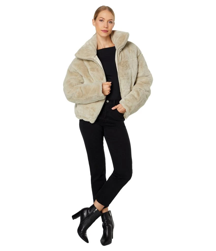 APPARIS Billie Zip Front Short Faux Fur Coat 4