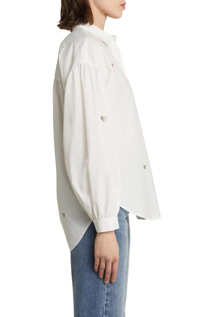 Rails Janae Eyelet Hearts Cotton Blend Button-Up Shirt 3