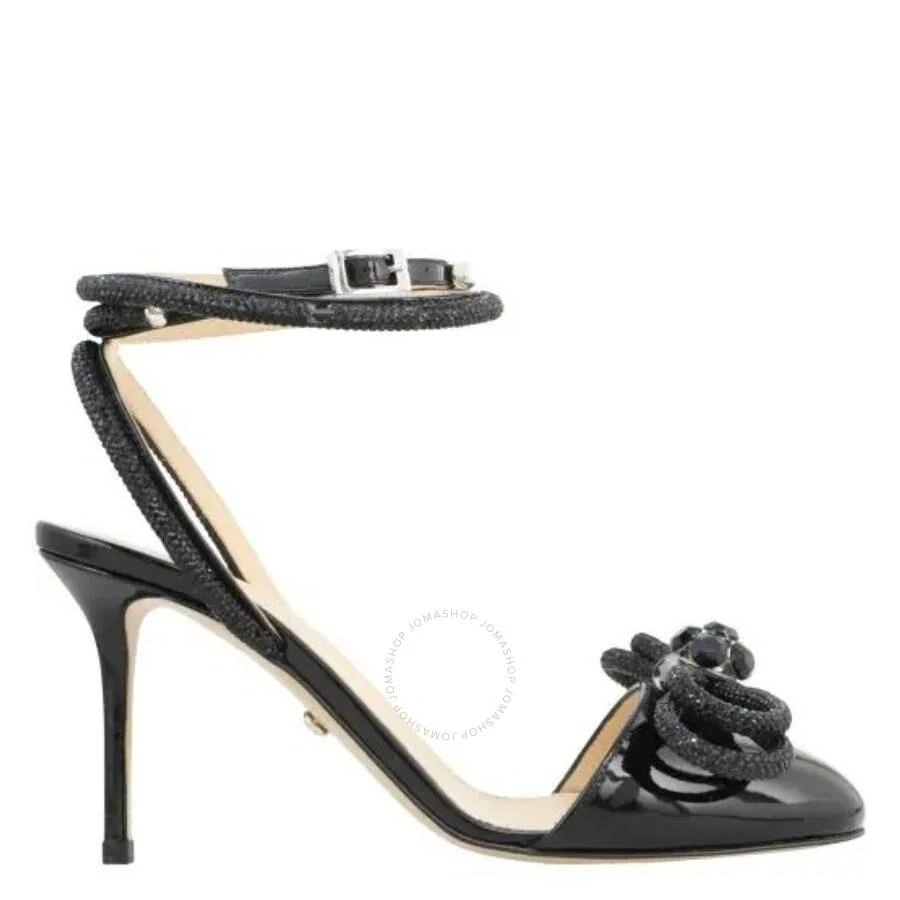 Mach & Mach Double Bow Strass Patent Leather Sandals 1