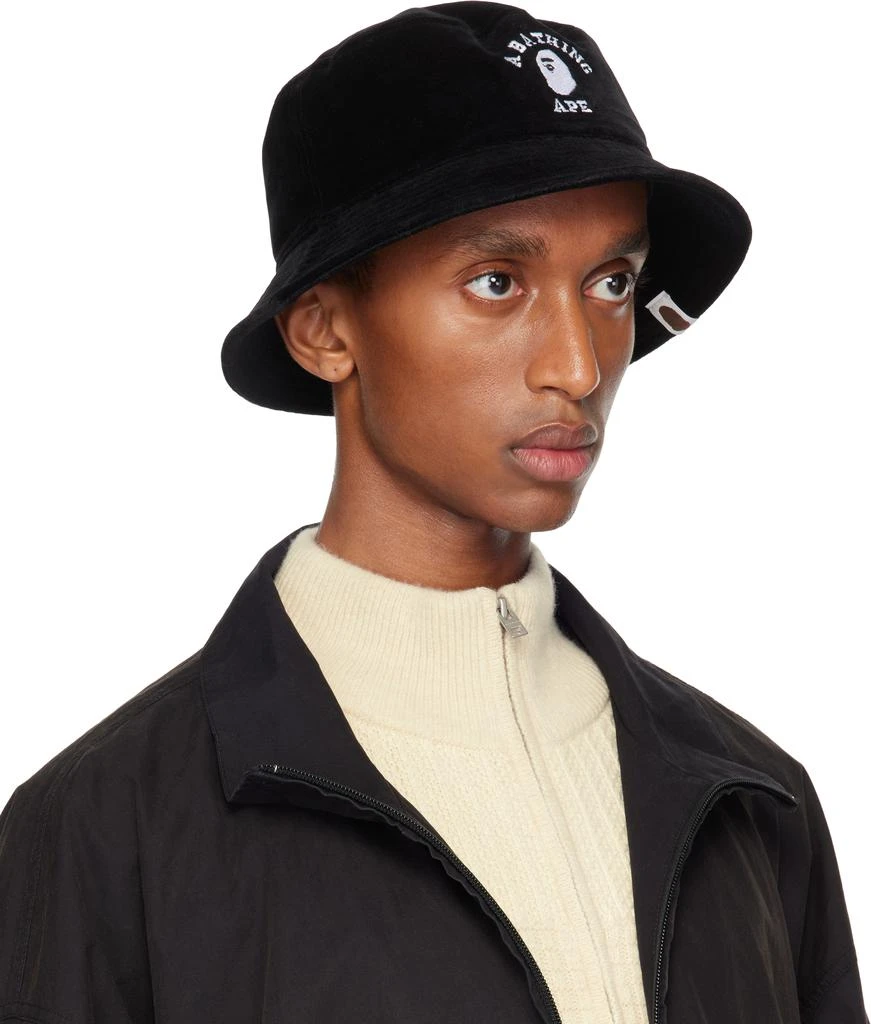 Bape Black One Point Bucket Hat 2