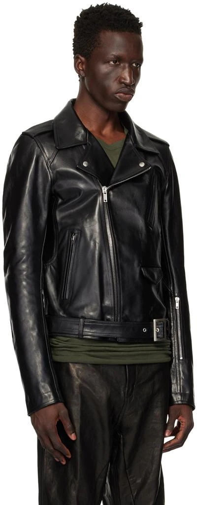 Rick Owens Black Porterville Lukes Stooges Leather Jacket 4