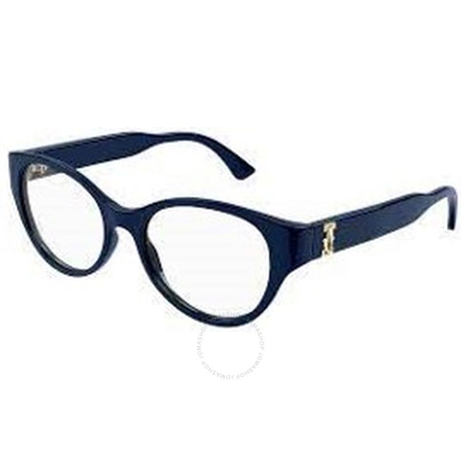 Cartier Demo Cat Eye Ladies Eyeglasses CT0315O 004 53