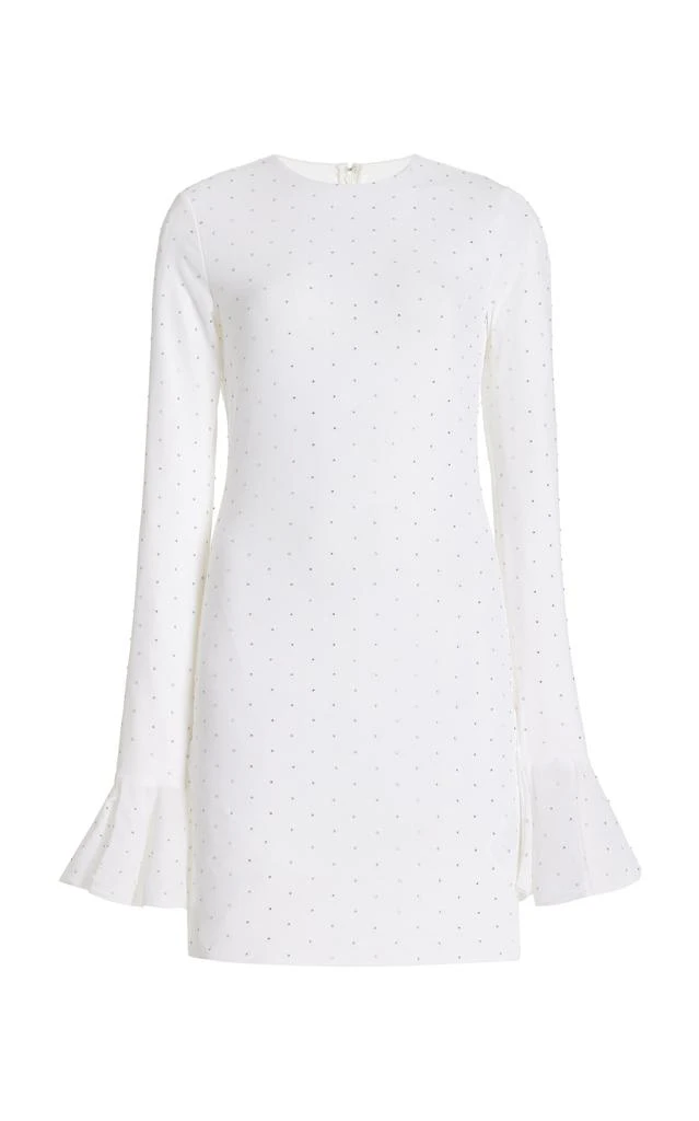 ROTATE Birger Christensen ROTATE - Pearl-Embellished Jersey Mini Dress - White - EU 38 - Moda Operandi 1