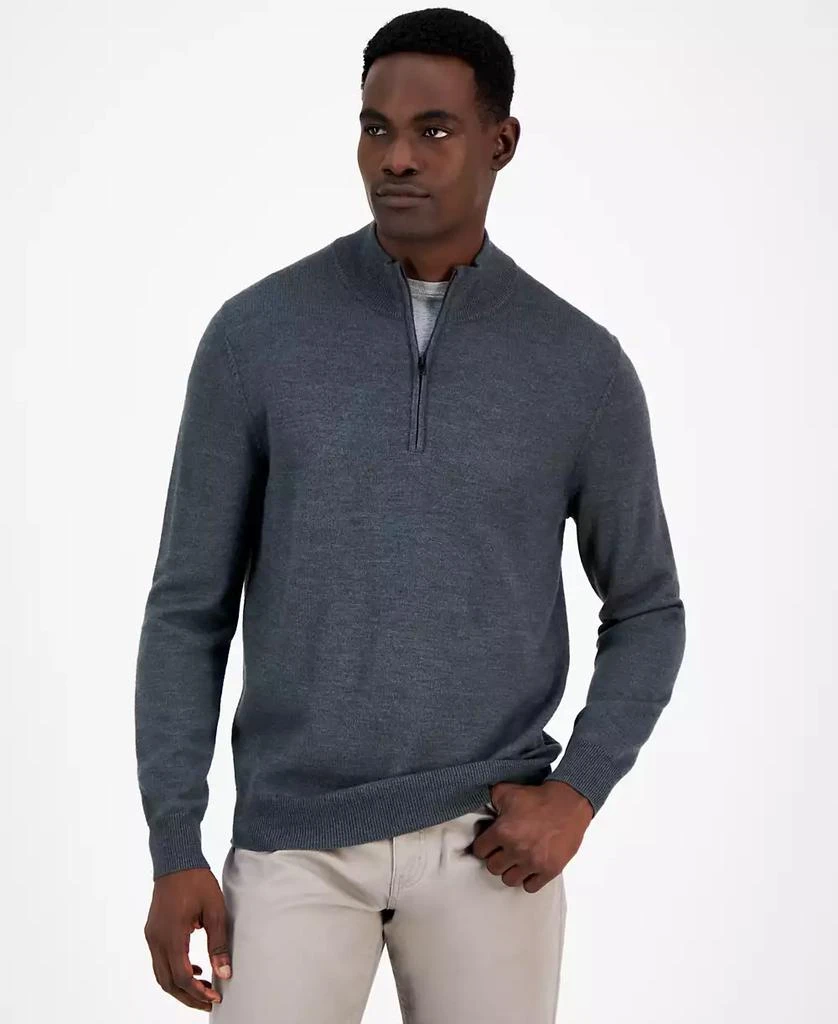 Alfani Men's Long-Sleeve Half-Zip Merino Sweater, Created for Macy's 1