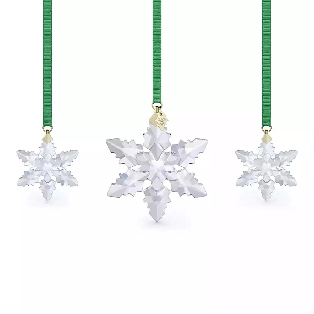 Swarovski Crystal Snowflake Ornaments, Set of 3 1