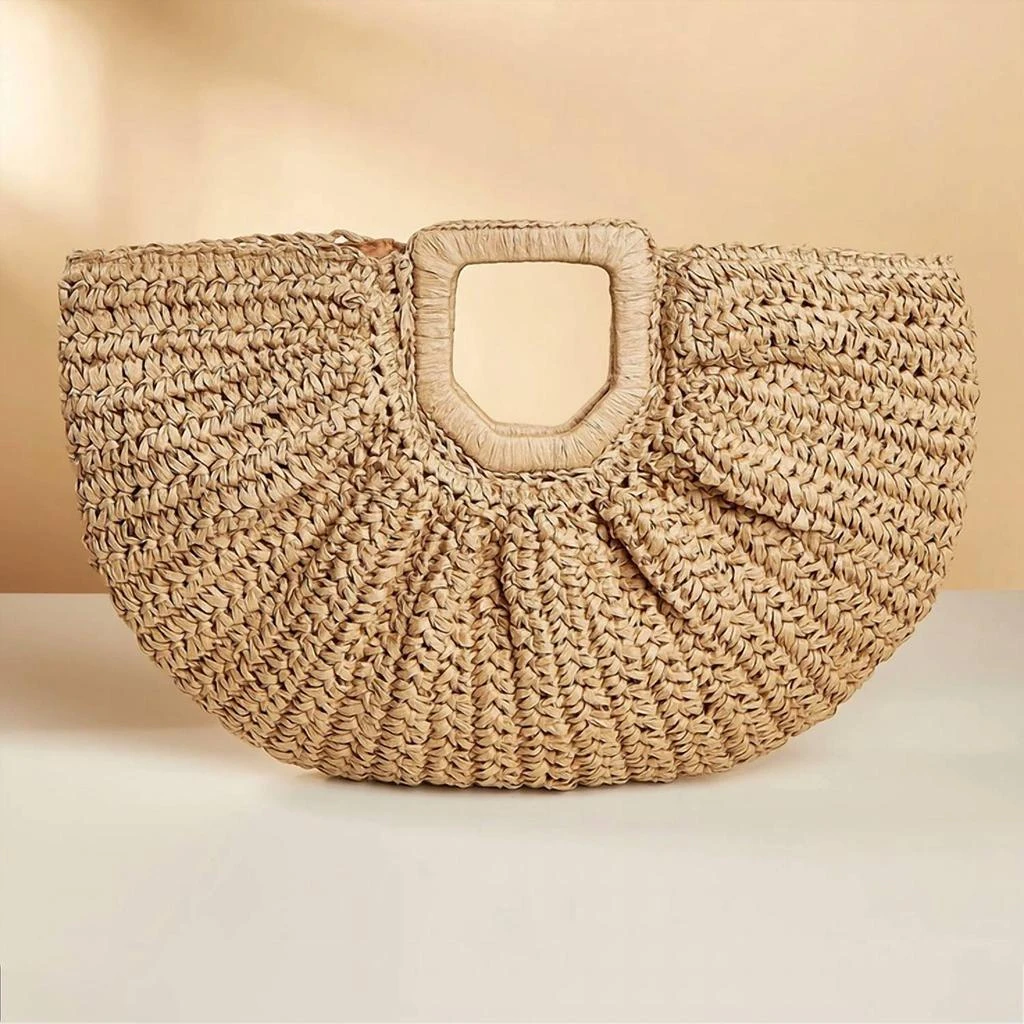 ACCITY Accity - Women's Moon Woven Straw Bag 1