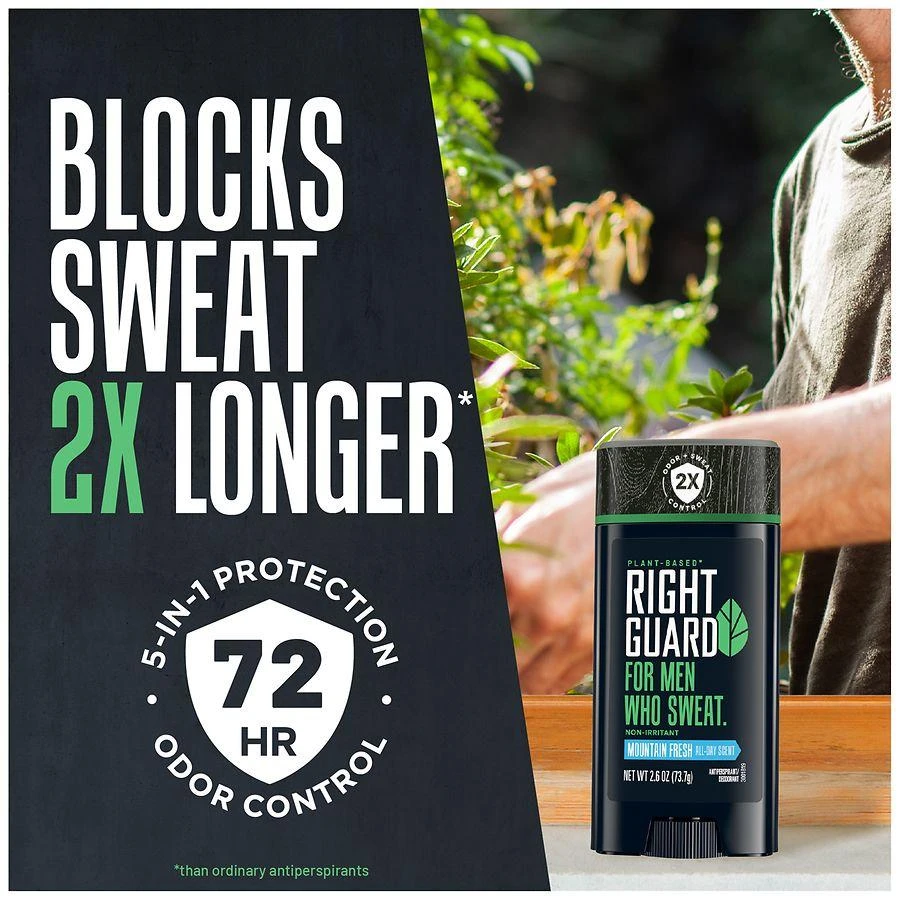 Right Guard Plant-Based Deodorant 
Antiperspirant Mountain Fresh 6