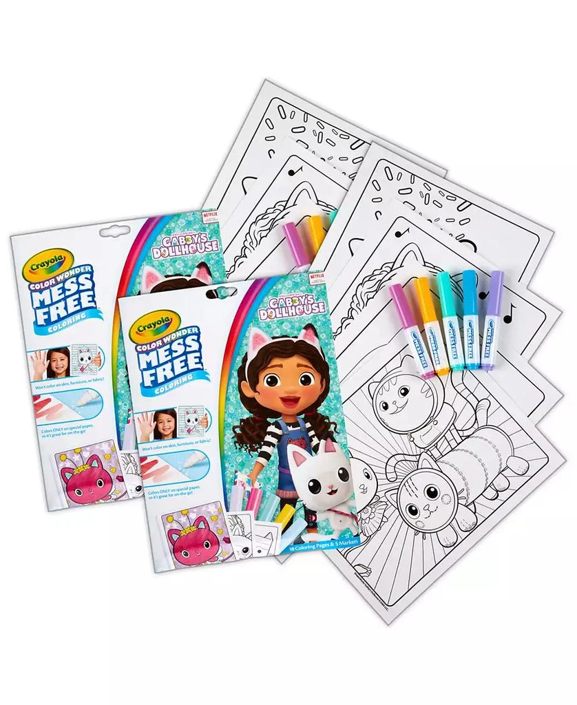 Crayola Color Wonder Gabby's Dollhouse Coloring Pad and Markers, Pack of 2 1