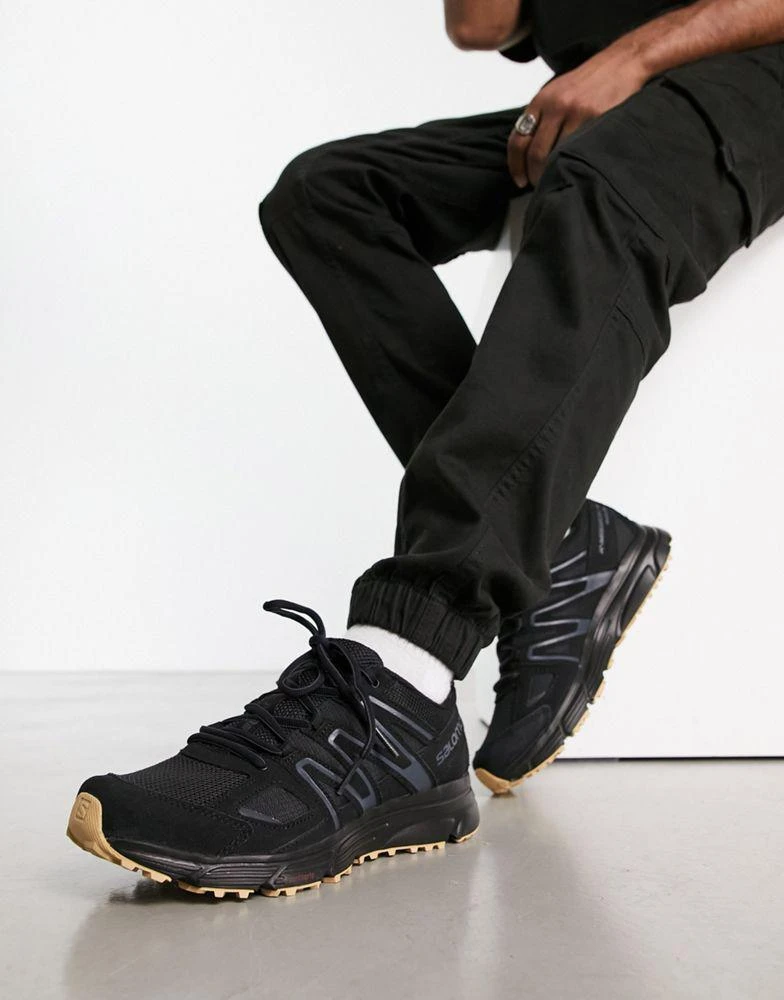 Salomon Salomon X-Mission 4 suede unisex trainers in Black / Ebony / Gum3 1