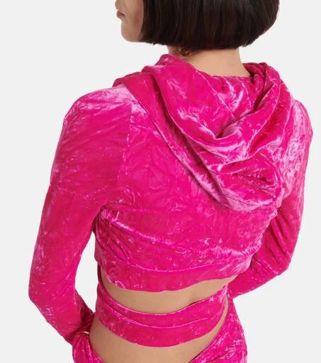 Versace Medusa Biggie velvet hoodie 5