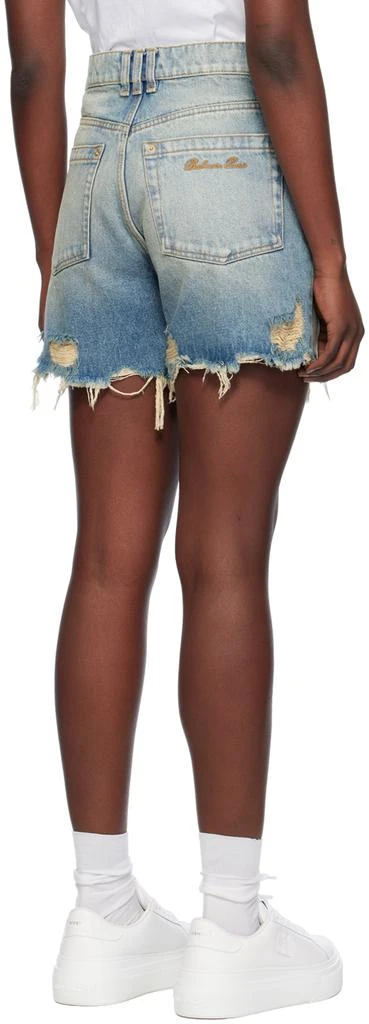 Balmain Blue Vintage Denim Shorts 3