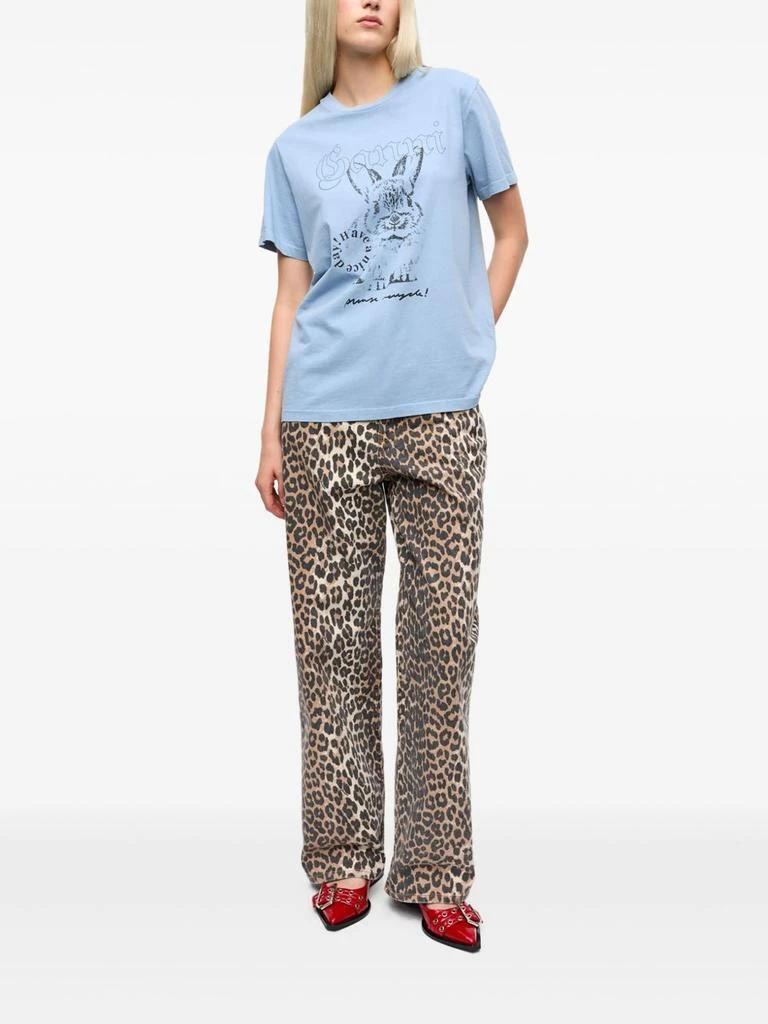 Ganni BUNNY ORGANIC COTTON T-SHIRT 4