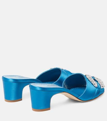 Manolo Blahnik Prinap 50 embellished satin mules 3