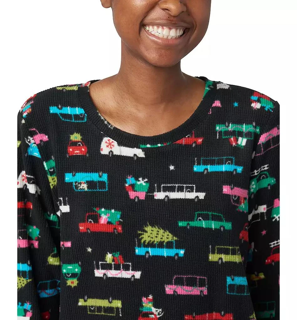 Hue Women's Waffle Fleece PJ Set 4