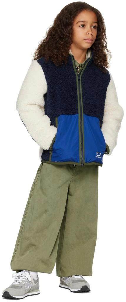 Woolrich Kids Navy Track Sweater 4