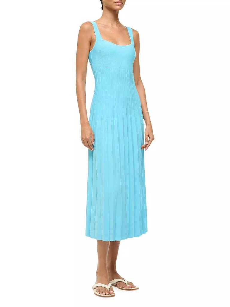Staud Ellison Pleated Midi-Dress 2